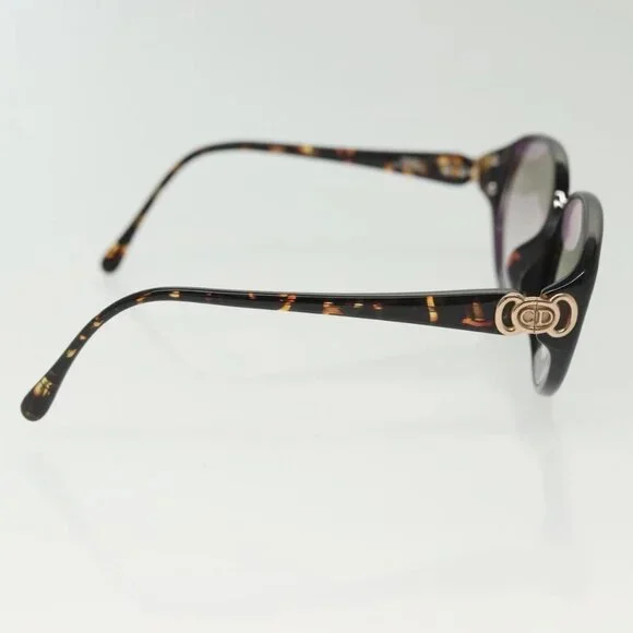 Christian Dior Sunglasses Plastic 2 Set Black Brown Auth BA5045
